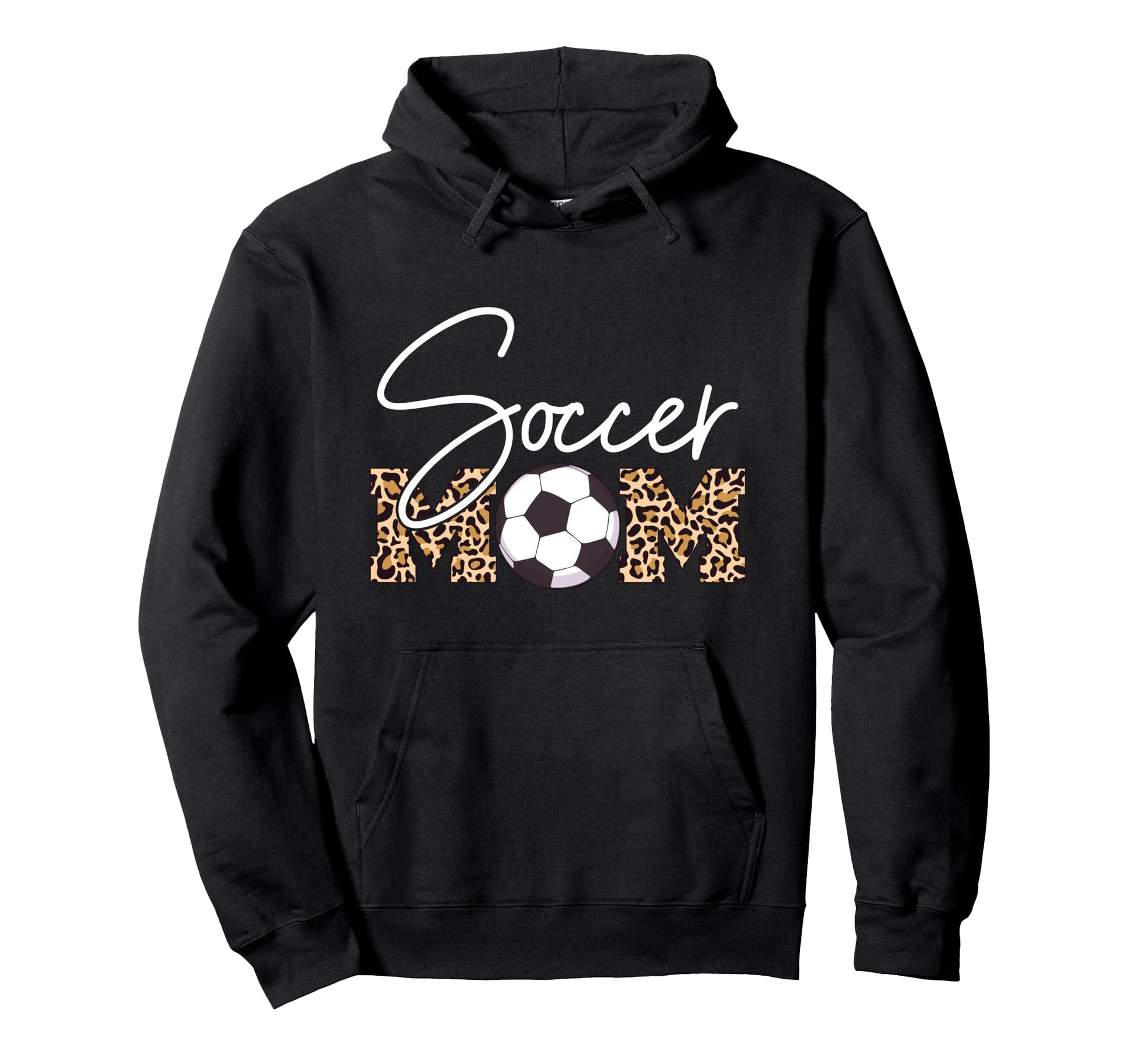 Soccer Mom Leopard Ball Hoodie - Aesthetic Graphic Men Women - T-Shirt, Sweatshirt, Hoodie