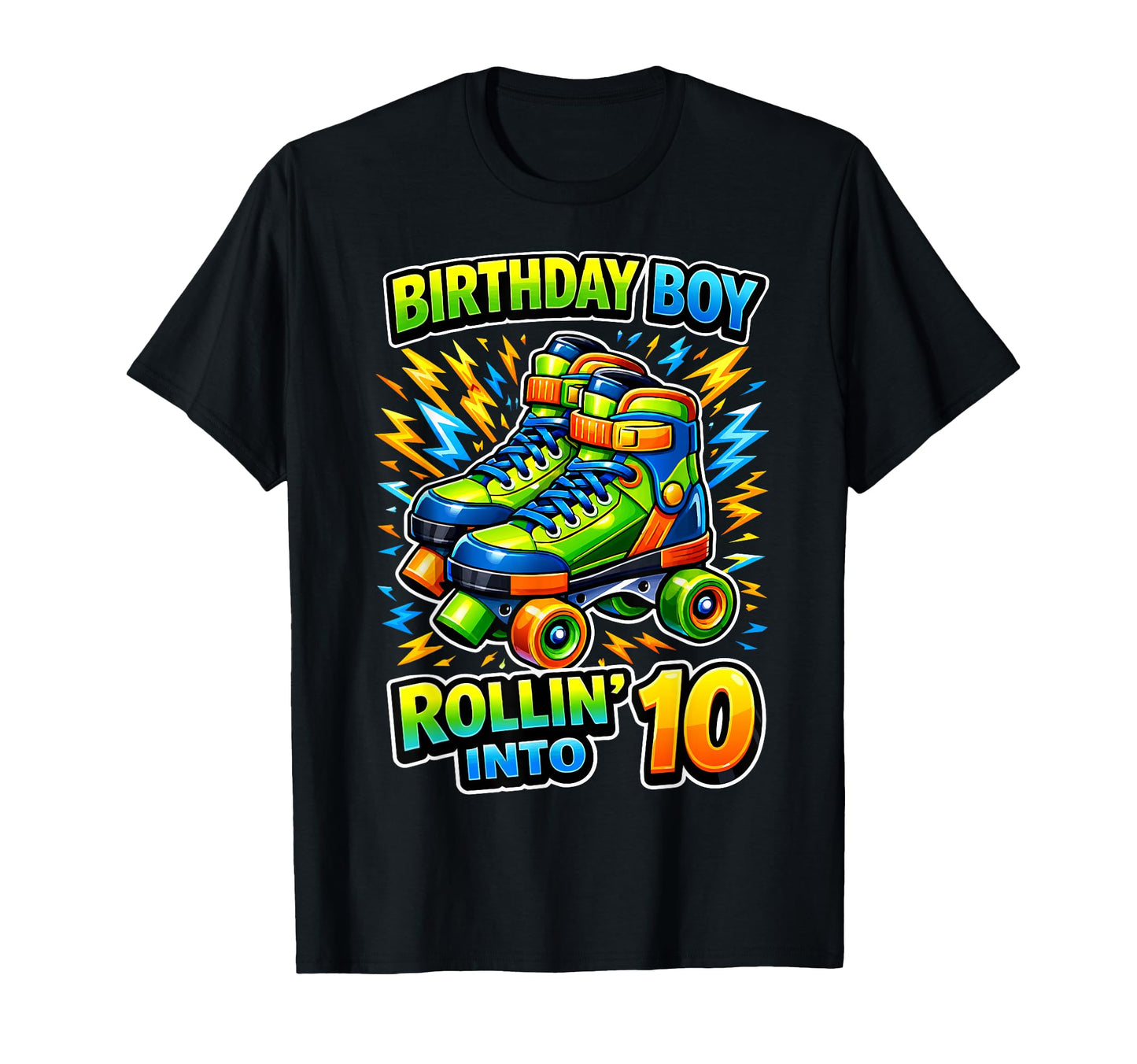 Roller Skating 10Th Birthday Party T-Shirt - Streetwear Style Men Women - T-Shirt, Sweatshirt, Hoodie