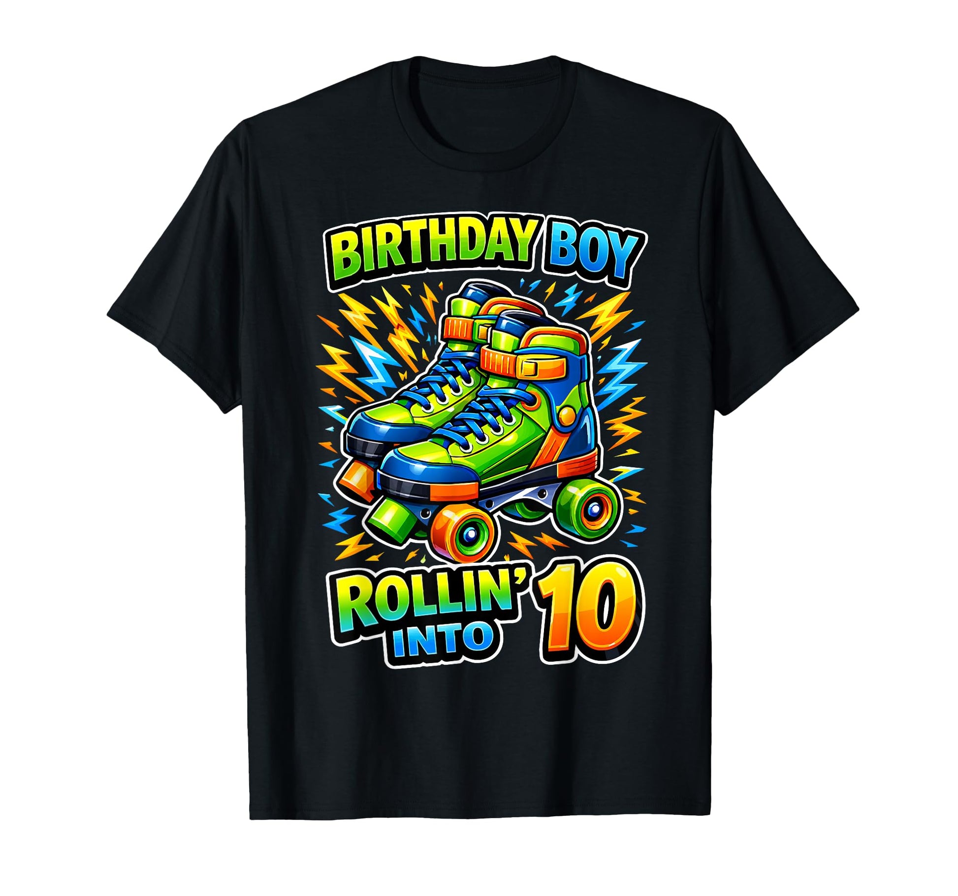 Roller Skating 10Th Birthday Party T-Shirt - Streetwear Style Men Women - T-Shirt, Sweatshirt, Hoodie
