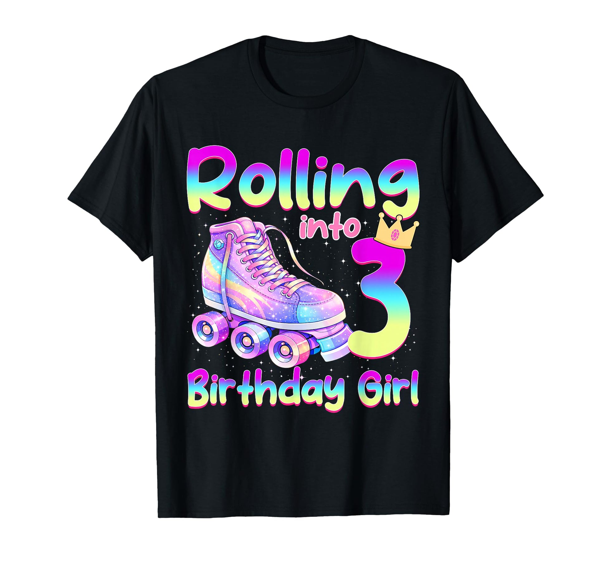 Rolling Into 3 Years Old Roller T-Shirt - Trendy Graphic for Adults - T-Shirt, Sweatshirt, Hoodie
