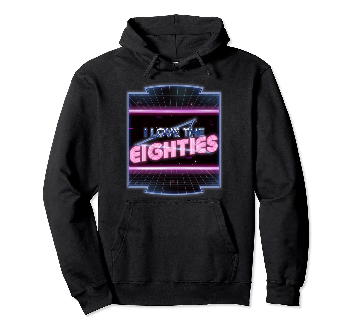 Vaporwave I Love Eighties 80S Hoodie - Minimalist Print for Adults - T-Shirt, Sweatshirt, Hoodie