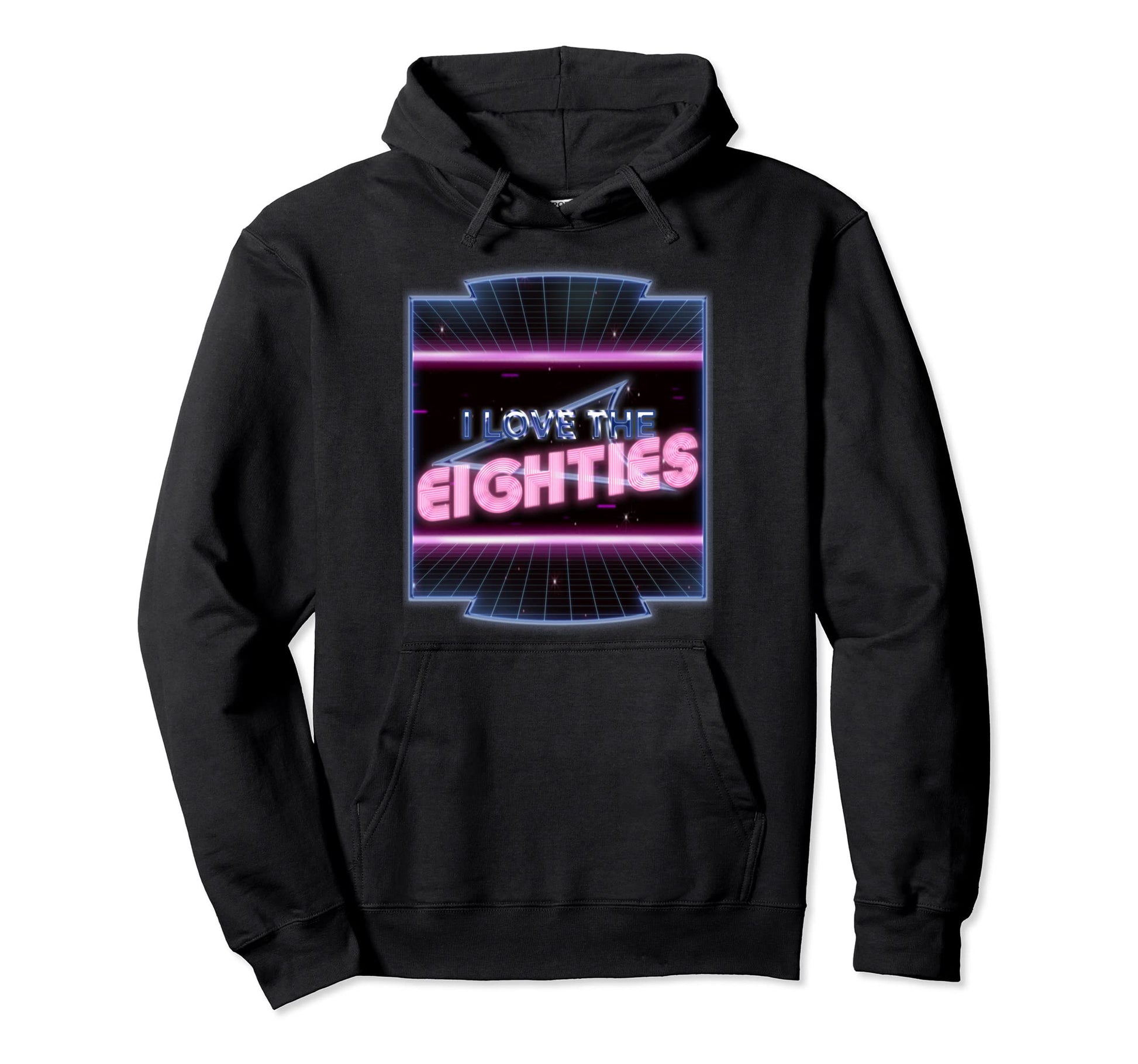 Vaporwave I Love Eighties 80S Hoodie - Minimalist Print for Adults - T-Shirt, Sweatshirt, Hoodie