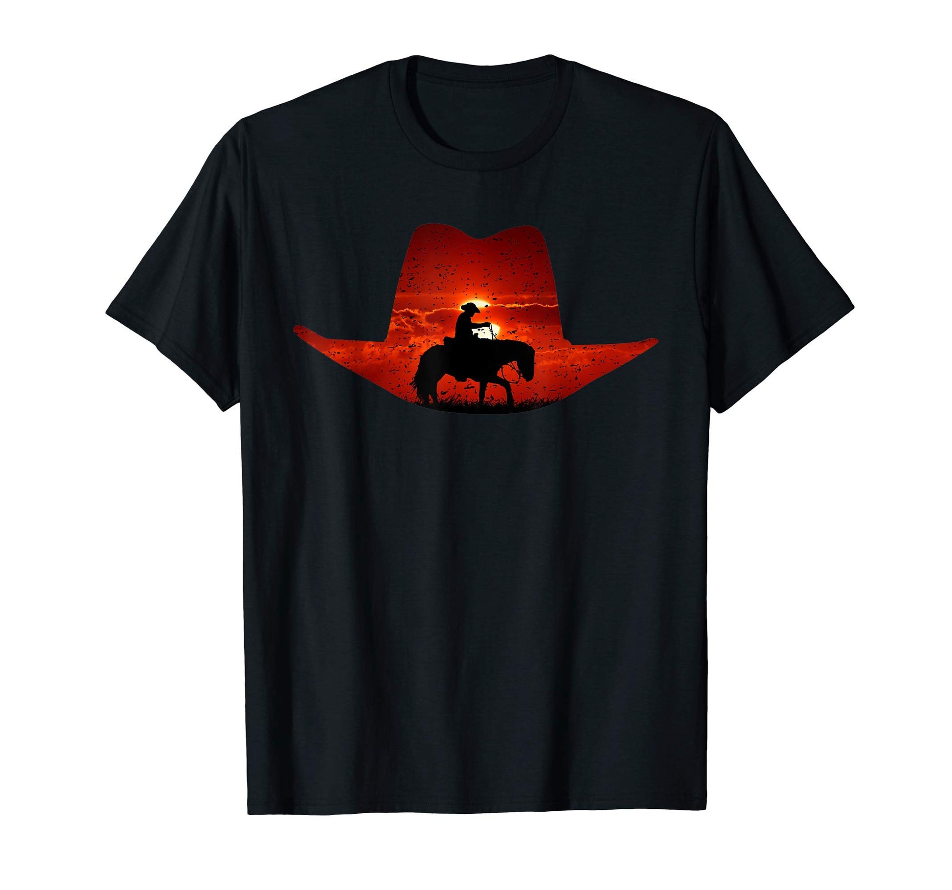 Cowboy Outlaw Western T-Shirt - Custom Art Print Men Women - T-Shirt, Sweatshirt, Hoodie