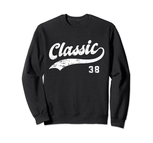 1938 Birthday Year Baseball Logo Sweatshirt - Trendy Graphic Unisex - T-Shirt, Sweatshirt, Hoodie