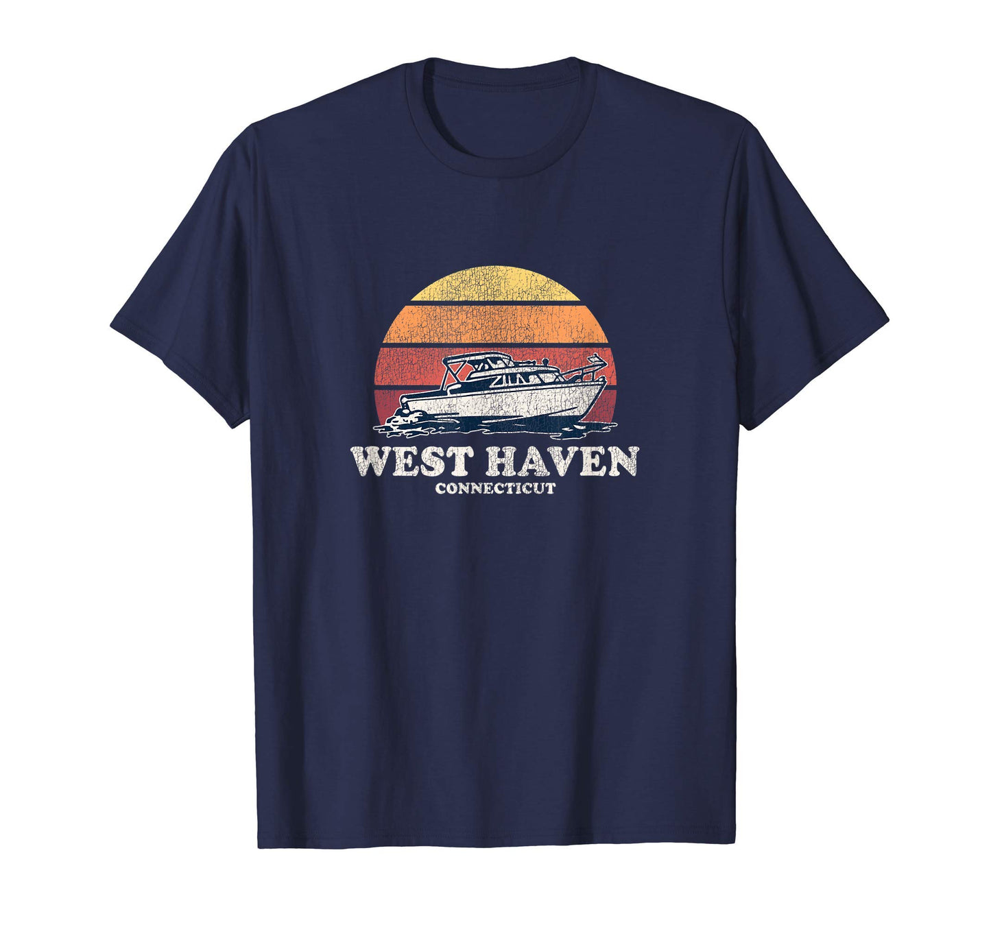 West Haven Ct Boating 70S Boat T-Shirt - Streetwear Style Men Women - T-Shirt, Sweatshirt, Hoodie