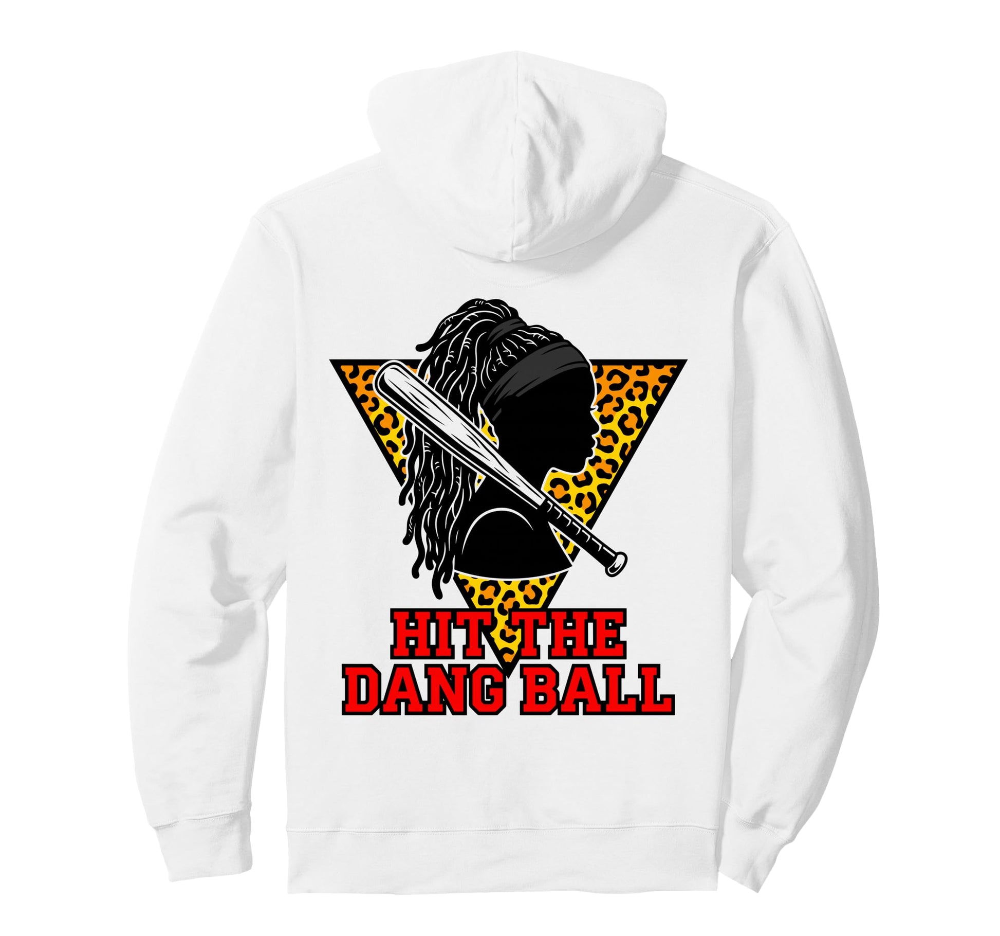 Hit Dang Ball Natural Hair Leopard Hoodie - Fun Novelty Design for Adults - T-Shirt, Sweatshirt, Hoodie