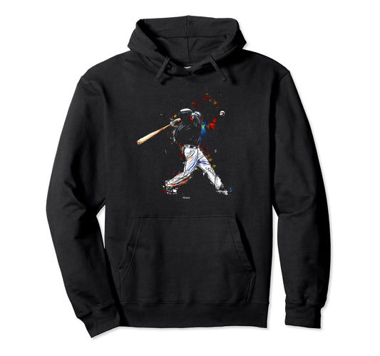 Baseball Batter Helmet Hitting Home Hoodie - Streetwear Style for Adults - T-Shirt, Sweatshirt, Hoodie