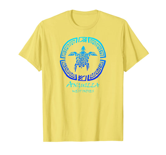 Anguilla West Indies Tribal Turtle T-Shirt - Minimalist Print Unisex - T-Shirt, Sweatshirt, Hoodie