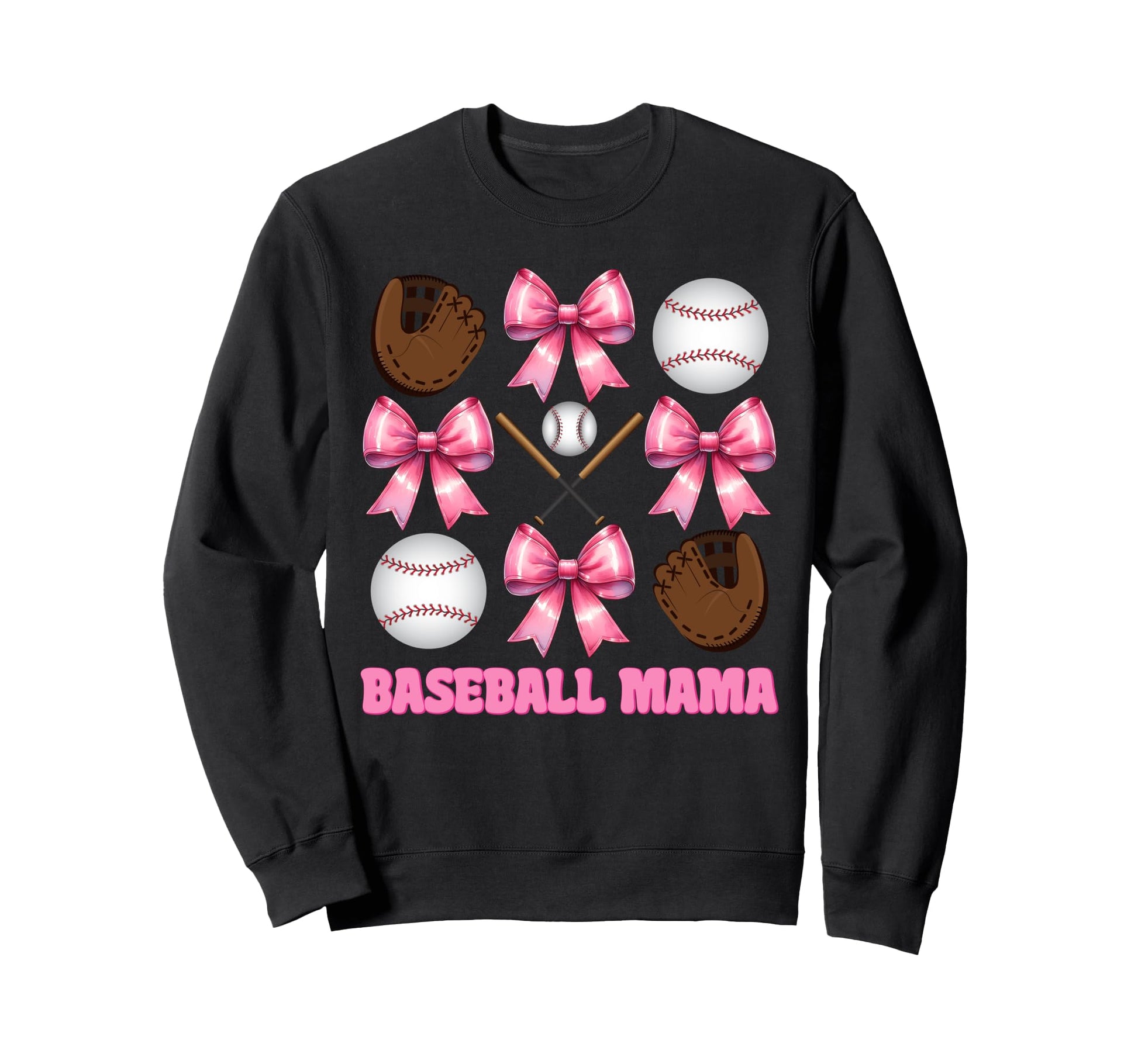 Baseball Mama Baseball Mom Mothers Sweatshirt - Unique Graphic Men Women - T-Shirt, Sweatshirt, Hoodie