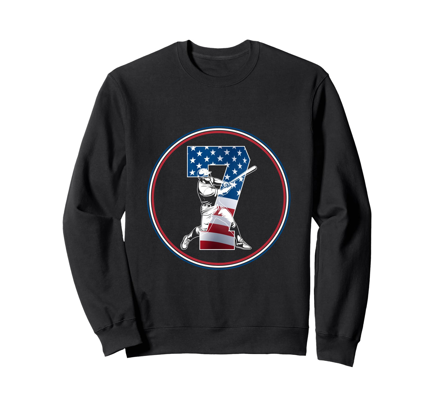 Number 7 Years Baseball 7Th Sweatshirt - Novelty Apparel for Adults - T-Shirt, Sweatshirt, Hoodie