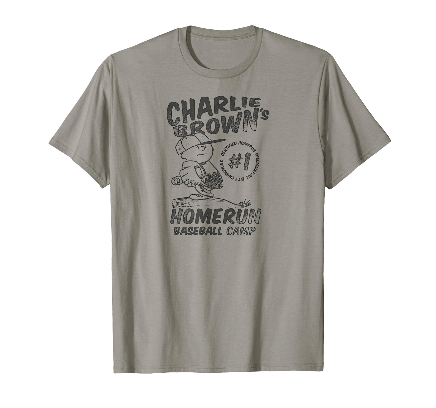 Charlie Brown Homerun Baseball Camp T-Shirt - Custom Art Print for Adults - T-Shirt, Sweatshirt, Hoodie