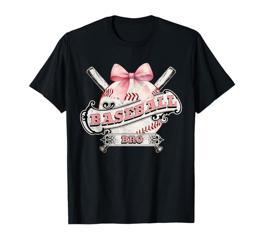 Baseball Bro Coquette Bow Sport Season T-Shirt - Graphic Print Men Women - T-Shirt, Sweatshirt, Hoodie