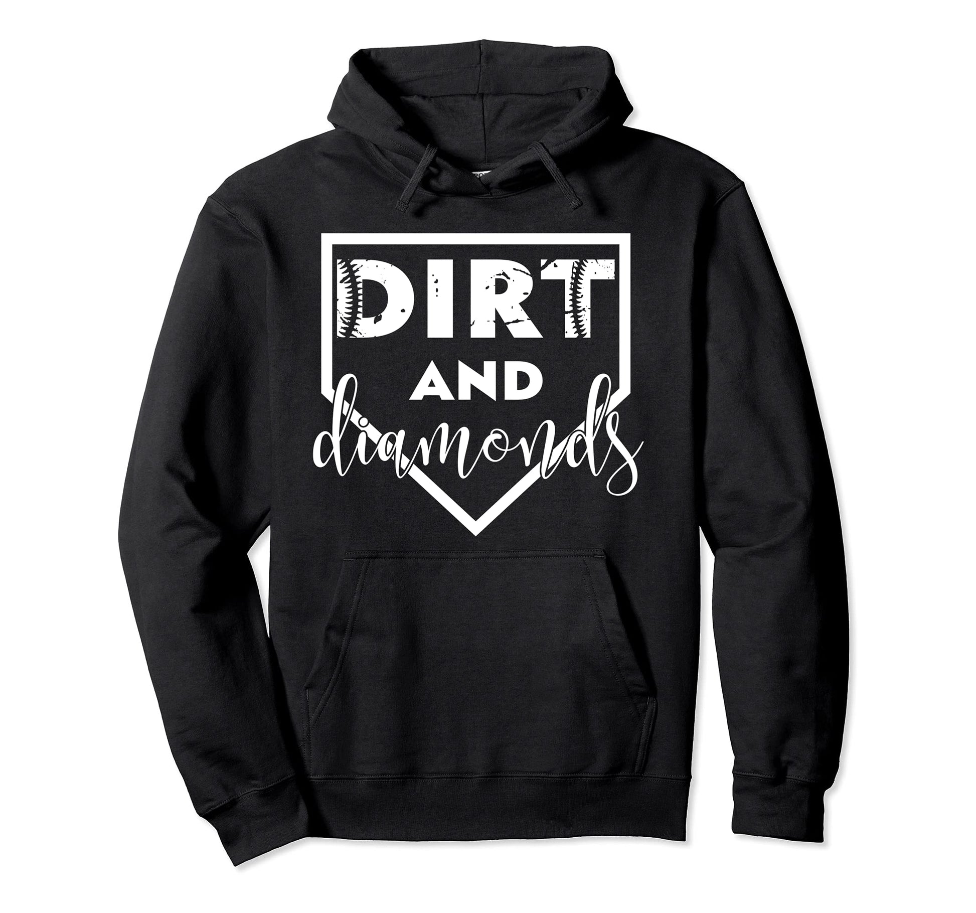 Dirt And Diamonds Baseball Lover Gift Hoodie - Minimalist Print Men Women - T-Shirt, Sweatshirt, Hoodie