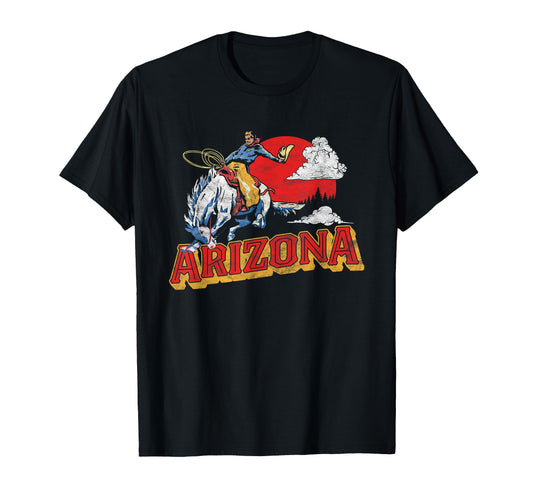 Arizona Bronco Riding Cowboy T-Shirt - Streetwear Style Men Women - T-Shirt, Sweatshirt, Hoodie