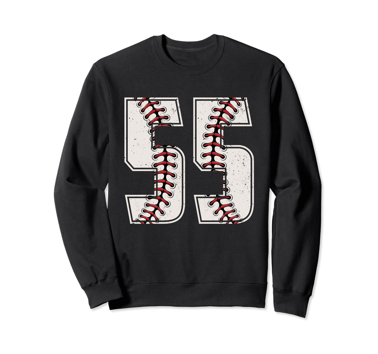 Baseball Player Number 55 Fifty Five Sweatshirt - Unique Graphic Unisex - T-Shirt, Sweatshirt, Hoodie