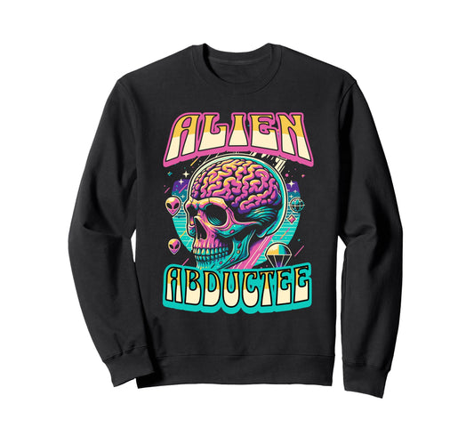 Alien Abductee Alien Head Colorful Sweatshirt - Novelty Apparel for Adults - T-Shirt, Sweatshirt, Hoodie