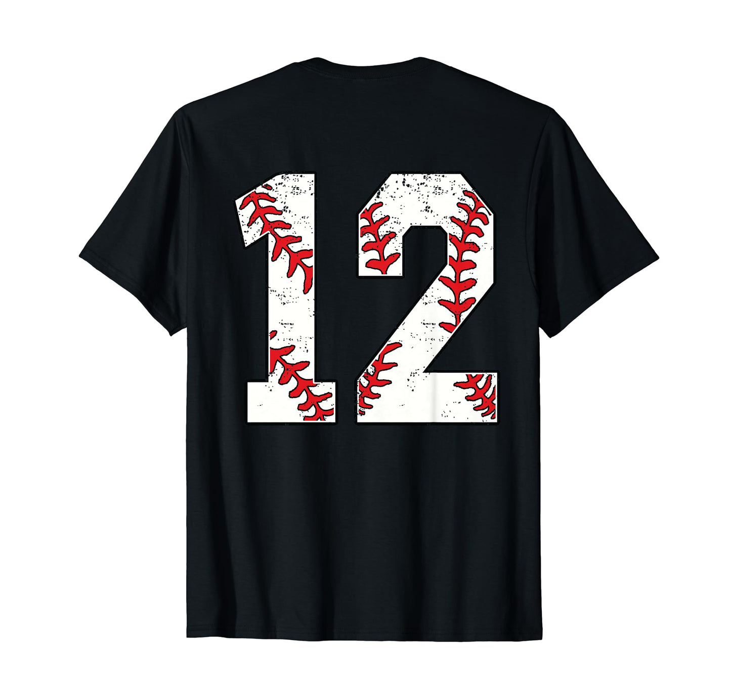 Number 12 Baseball Jersey Number 12 Back T-Shirt - Unique Graphic Unisex - T-Shirt, Sweatshirt, Hoodie