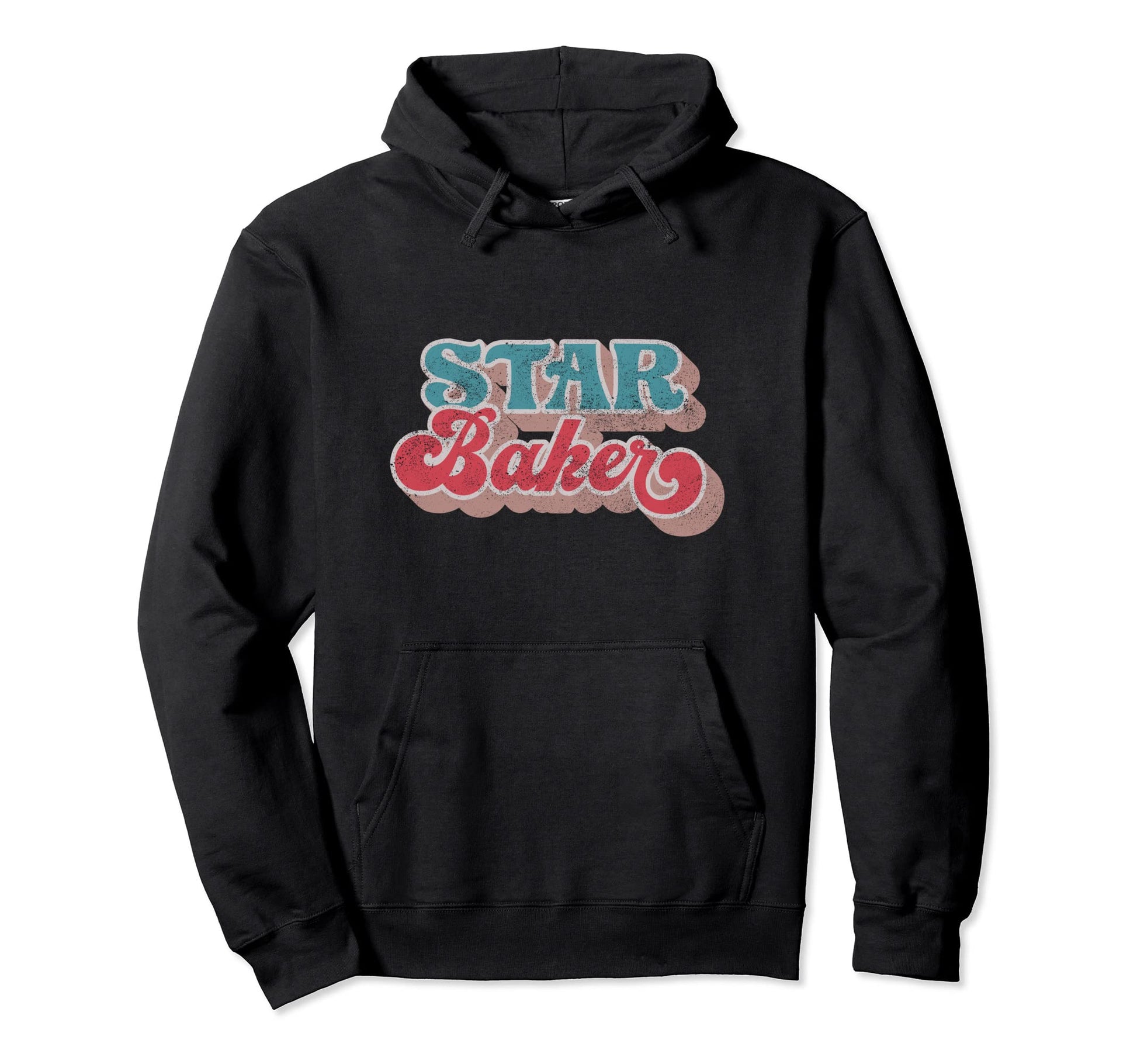 Baker Typography Star Baker Baker Hoodie - Graphic Print for Adults - T-Shirt, Sweatshirt, Hoodie