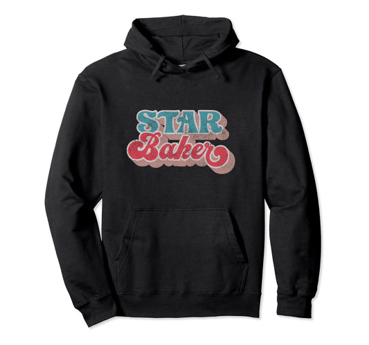 Baker Typography Star Baker Baker Hoodie - Graphic Print for Adults - T-Shirt, Sweatshirt, Hoodie