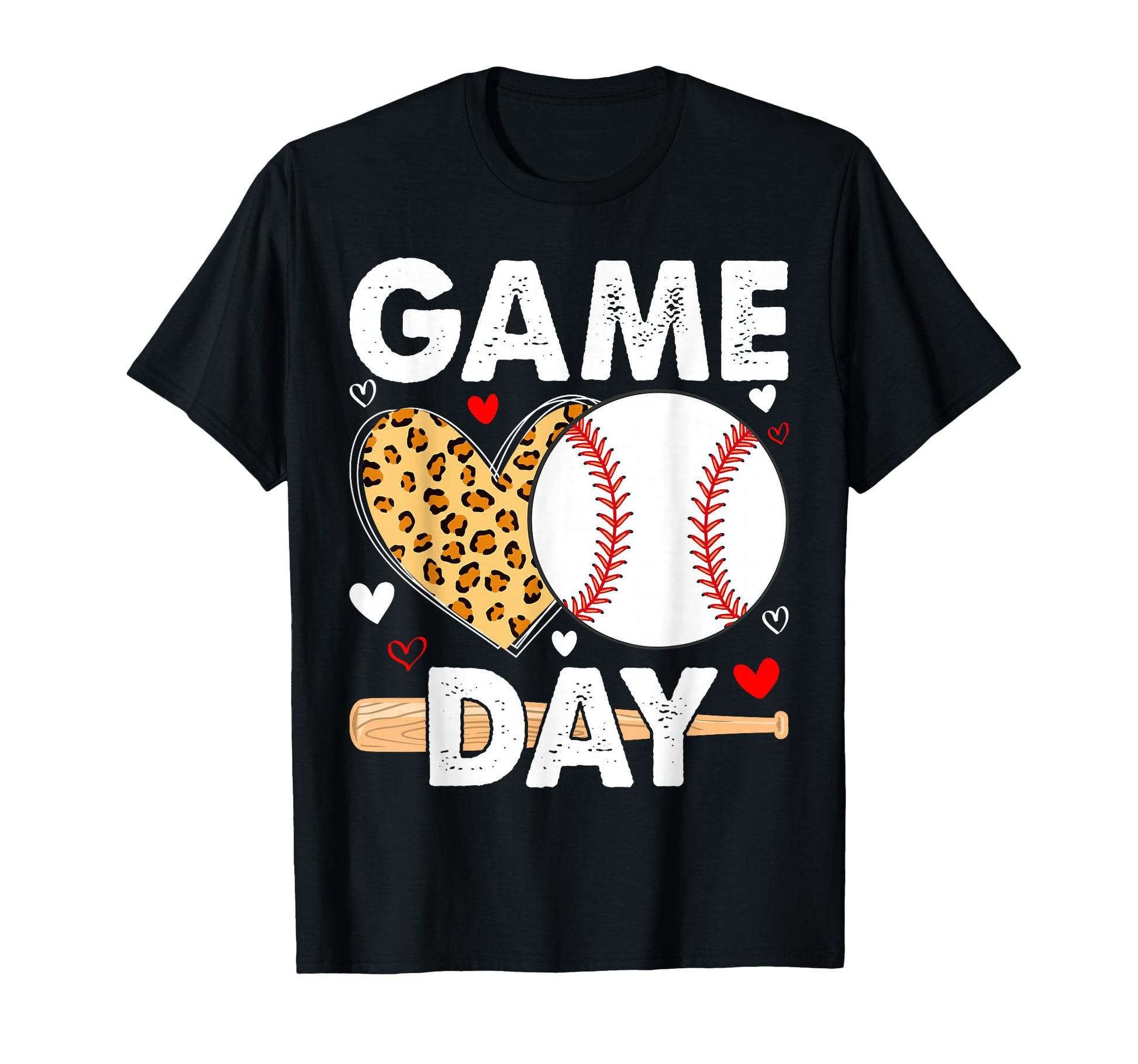 Baseball Player Game Day Leopard T-Shirt - Trendy Graphic for Adults - T-Shirt, Sweatshirt, Hoodie