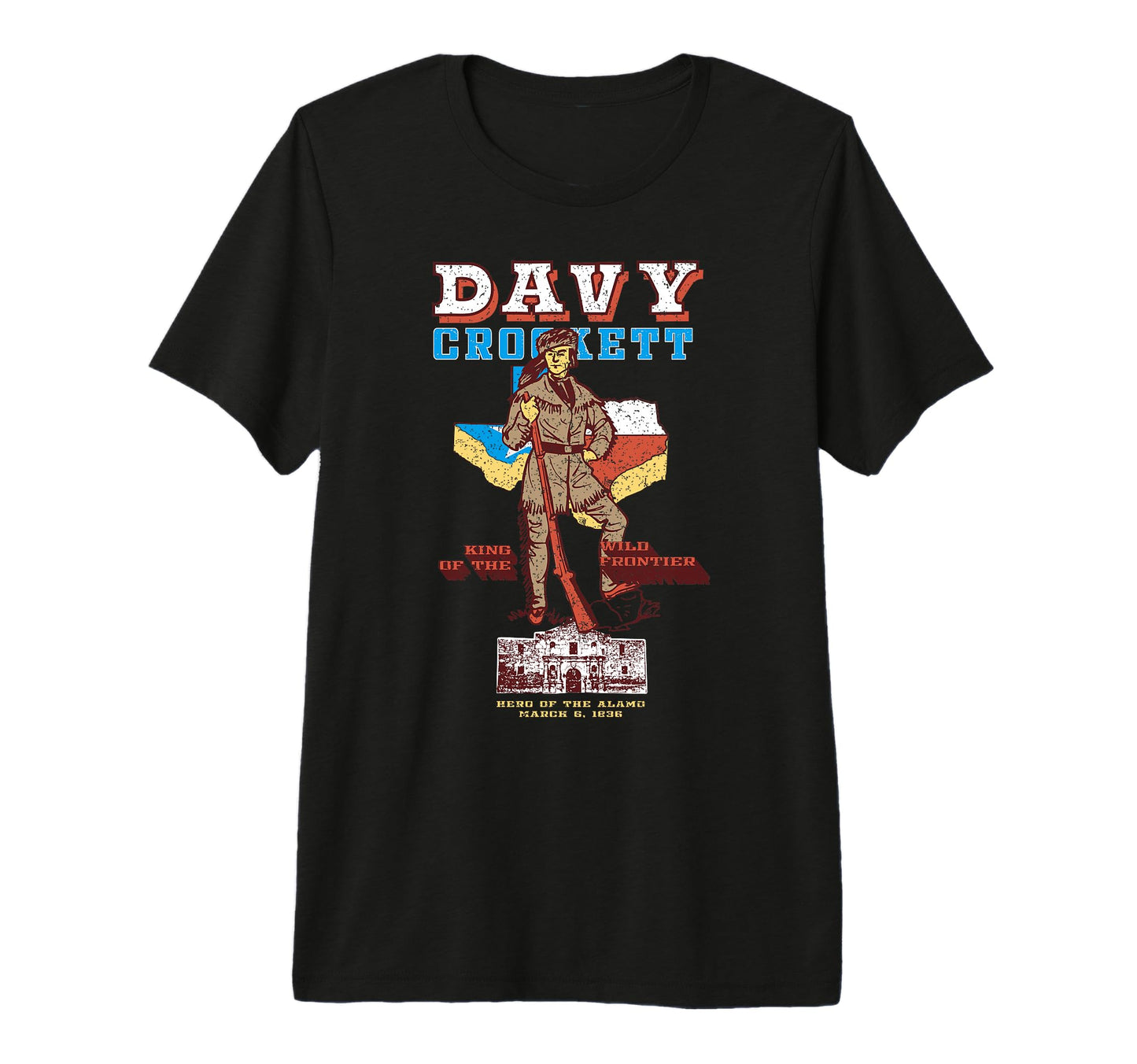 Davy Crockett Texas Alamo Cowboy T-Shirt - Fun Novelty Design Unisex - T-Shirt, Sweatshirt, Hoodie