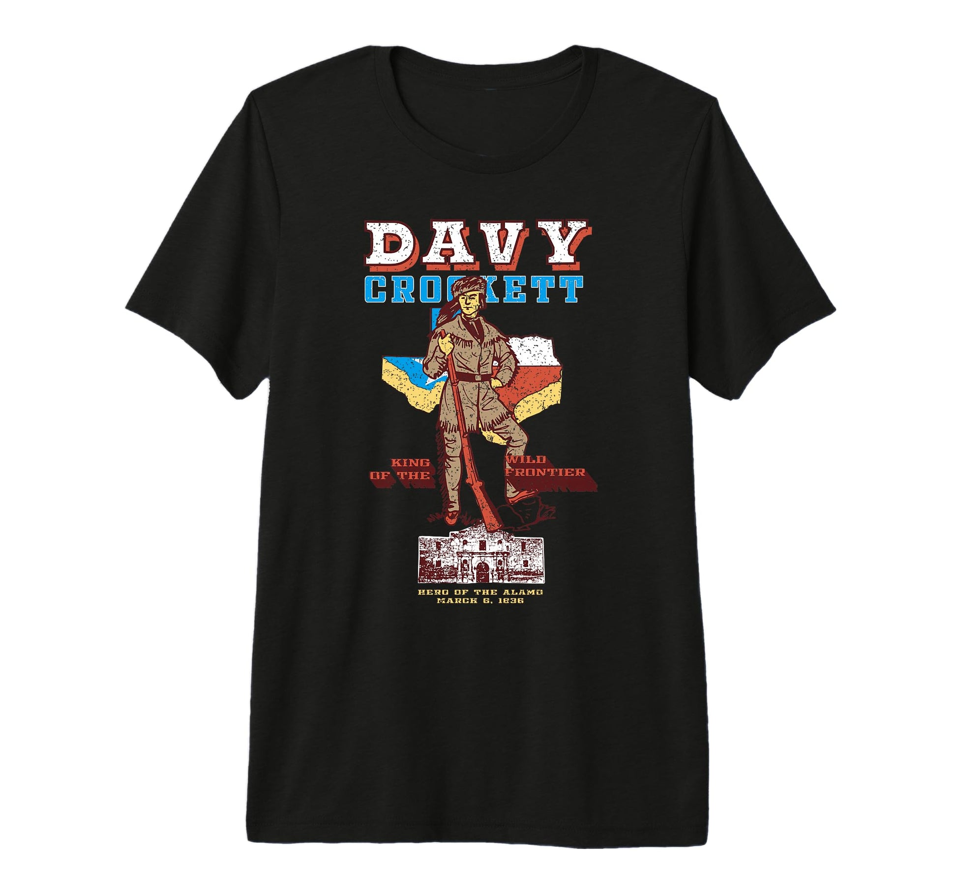 Davy Crockett Texas Alamo Cowboy T-Shirt - Fun Novelty Design Unisex - T-Shirt, Sweatshirt, Hoodie