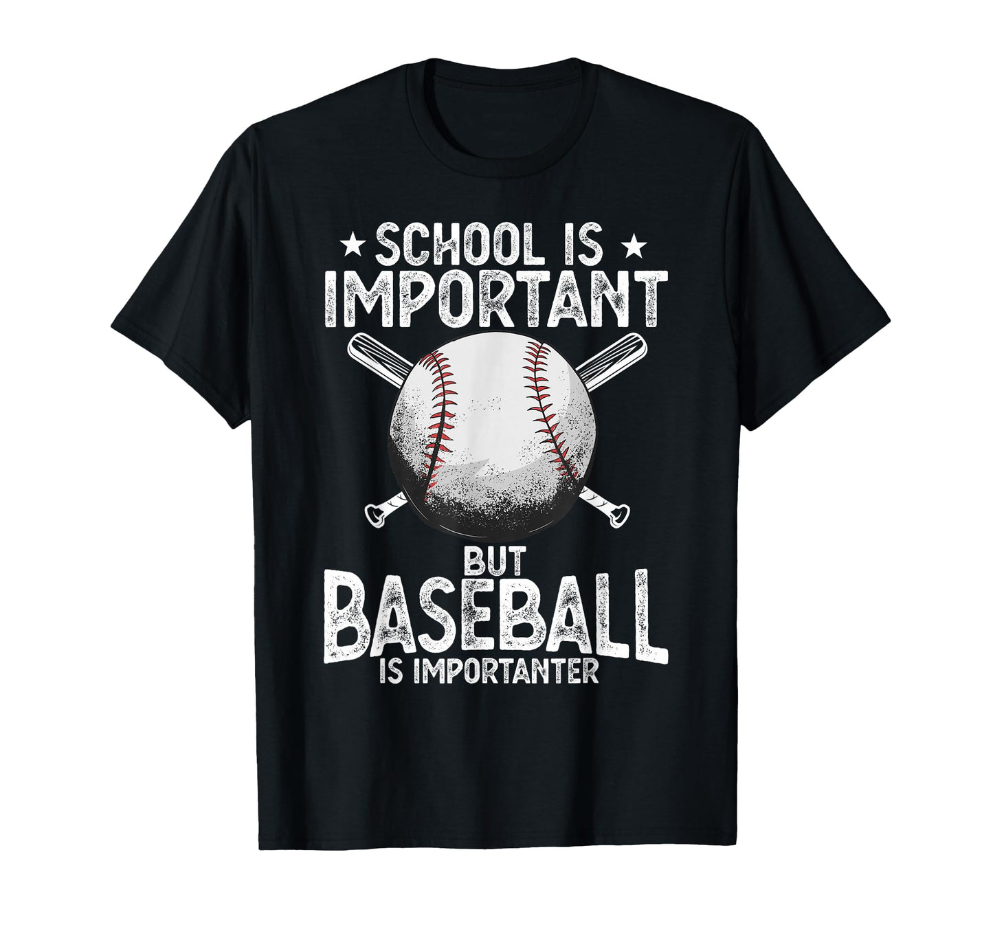 School Is Important But Baseball Is T-Shirt - Minimalist Print Men Women - T-Shirt, Sweatshirt, Hoodie