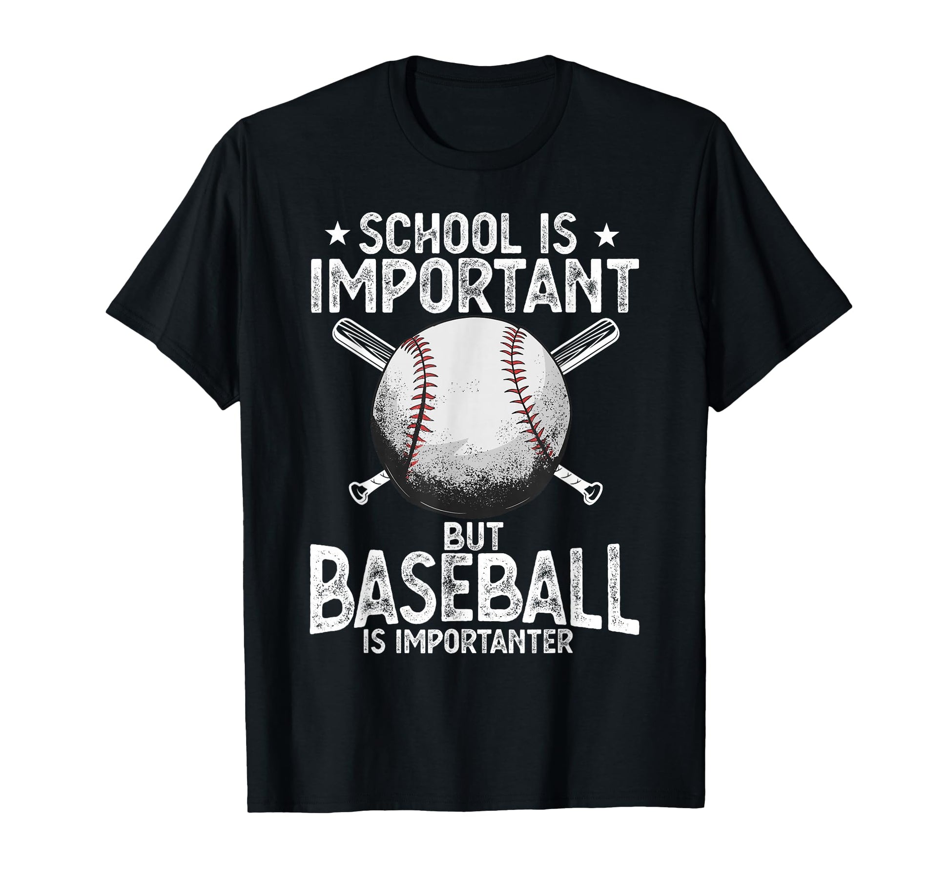 School Is Important But Baseball Is T-Shirt - Minimalist Print Men Women - T-Shirt, Sweatshirt, Hoodie