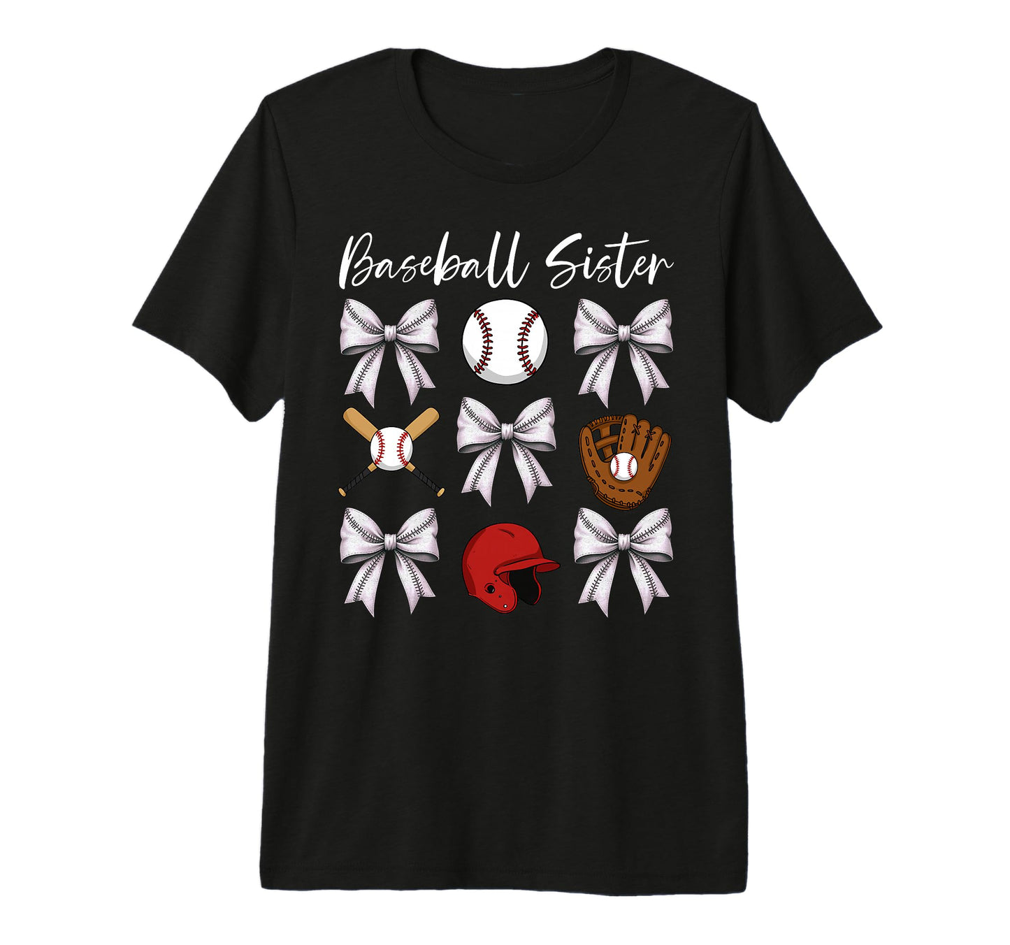 Baseball Sister Helmet Ball Bat Sweatshirt - Fun Novelty Design for Adults - T-Shirt, Sweatshirt, Hoodie