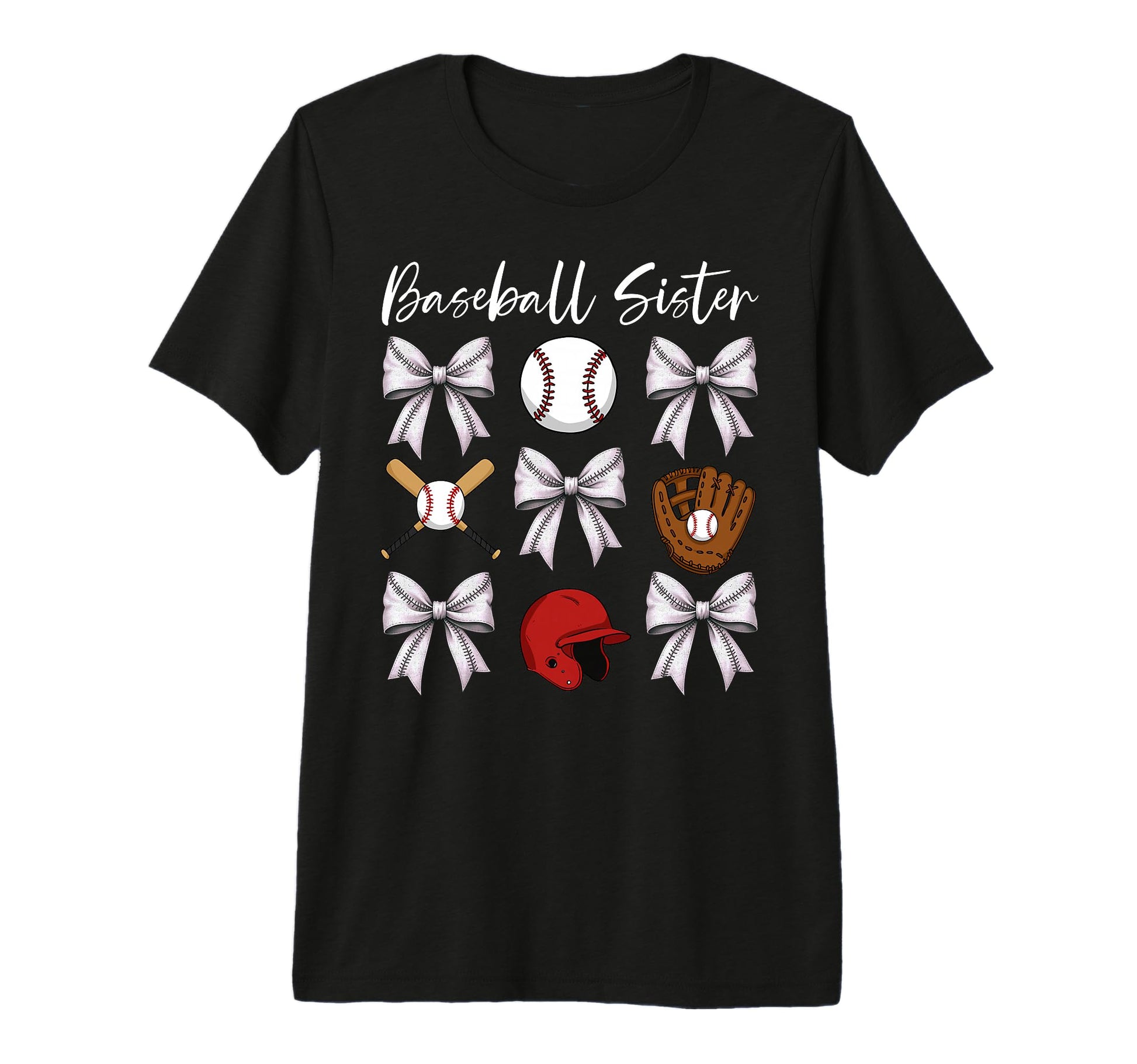 Baseball Sister Helmet Ball Bat Sweatshirt - Fun Novelty Design for Adults - T-Shirt, Sweatshirt, Hoodie