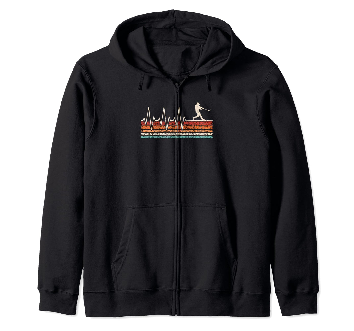 Baseball Player Heartbeat Gift Hoodie - Custom Art Print for Adults - T-Shirt, Sweatshirt, Hoodie