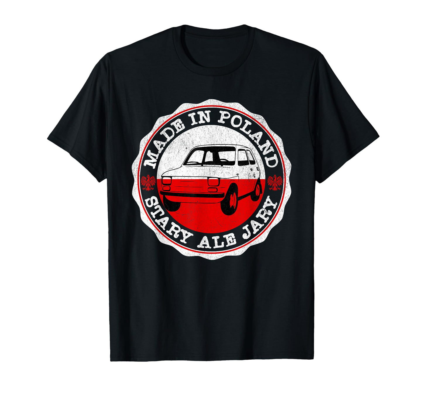Poland Polska Funny Car Maluch Polish T-Shirt - Graphic Print for Adults - T-Shirt, Sweatshirt, Hoodie