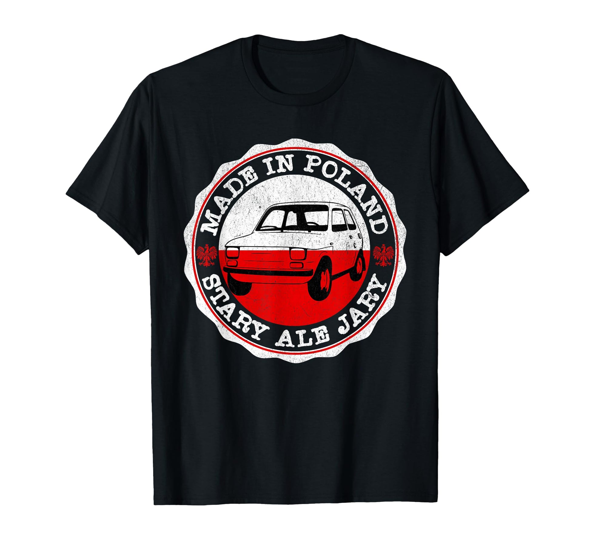 Poland Polska Funny Car Maluch Polish T-Shirt - Graphic Print for Adults - T-Shirt, Sweatshirt, Hoodie
