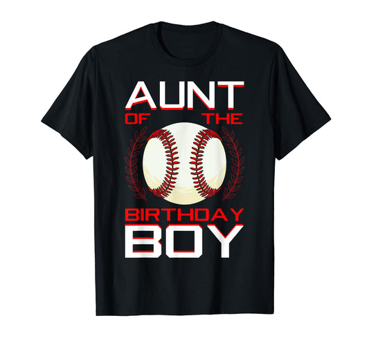 Aunt Birthday Baseball Theme Bday T-Shirt - Aesthetic Graphic for Adults - T-Shirt, Sweatshirt, Hoodie