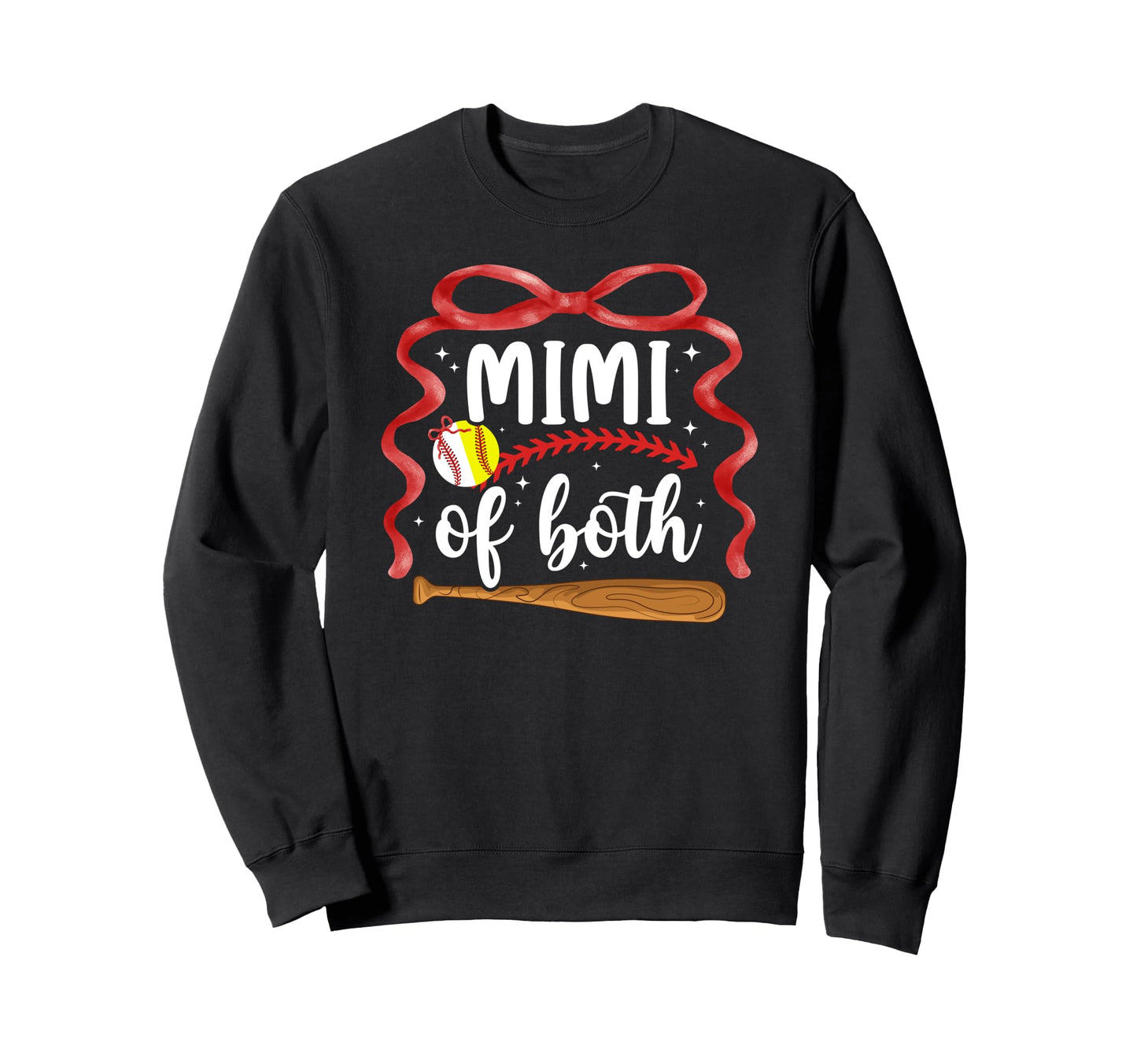 Mimi Both Coquette Baseball Sweatshirt - Aesthetic Graphic for Adults - T-Shirt, Sweatshirt, Hoodie