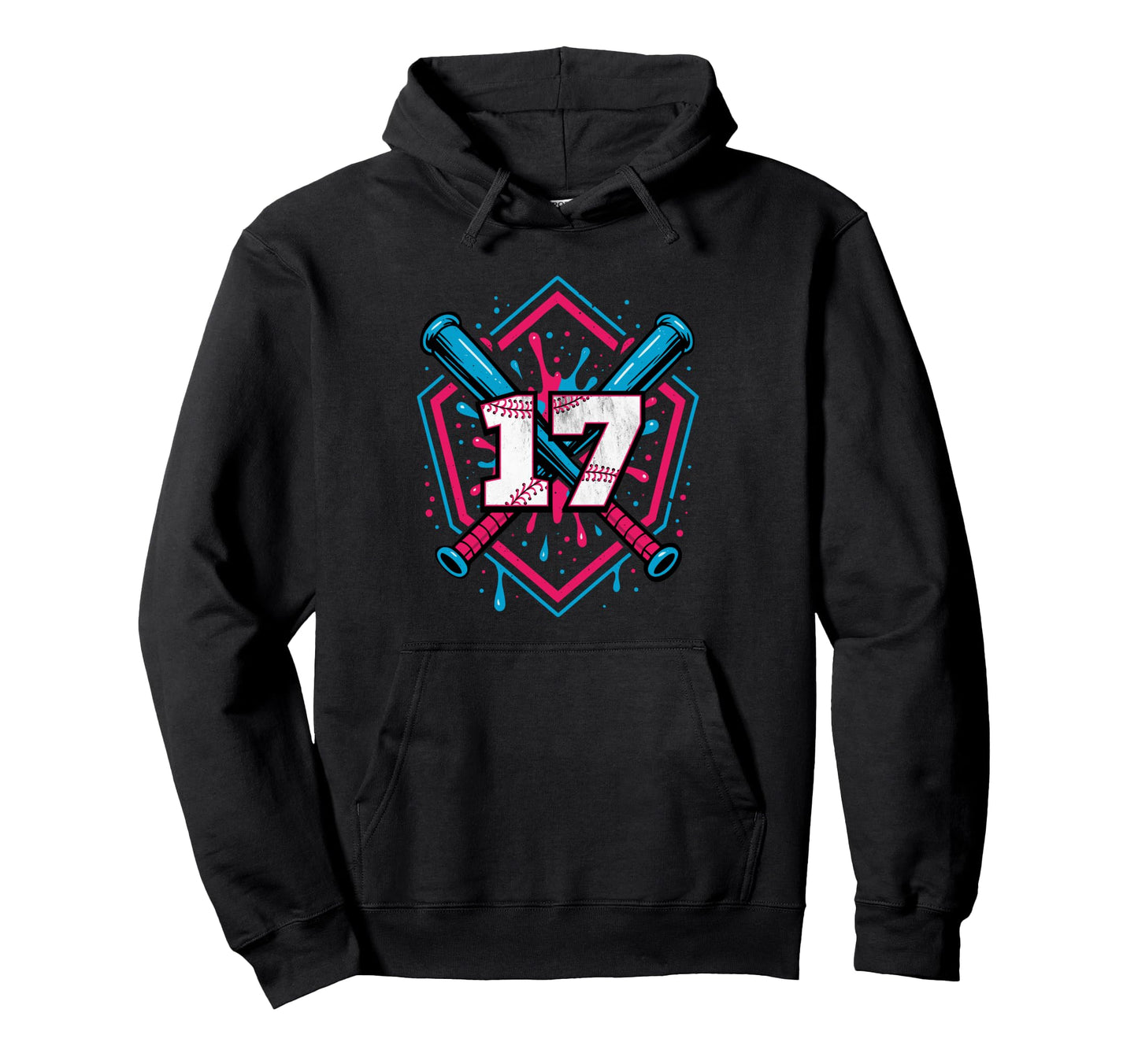 Baseball 17 Year Old Ice Cream Drip 17Th Hoodie - Trendy Graphic Unisex - T-Shirt, Sweatshirt, Hoodie