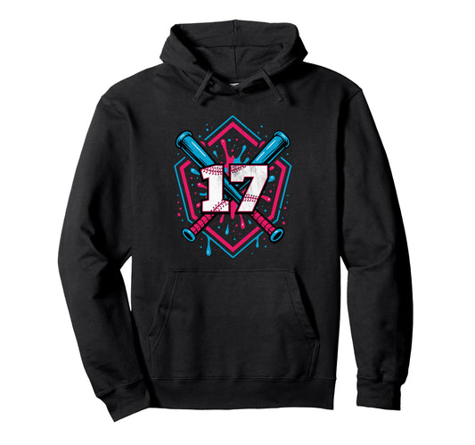 Baseball 17 Year Old Ice Cream Drip 17Th Hoodie - Trendy Graphic Unisex - T-Shirt, Sweatshirt, Hoodie