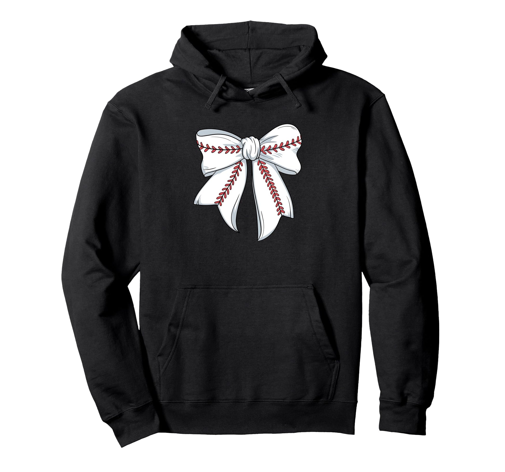 Baseball Coquette Bow Baseball Mom Hoodie - Aesthetic Graphic Men Women - T-Shirt, Sweatshirt, Hoodie