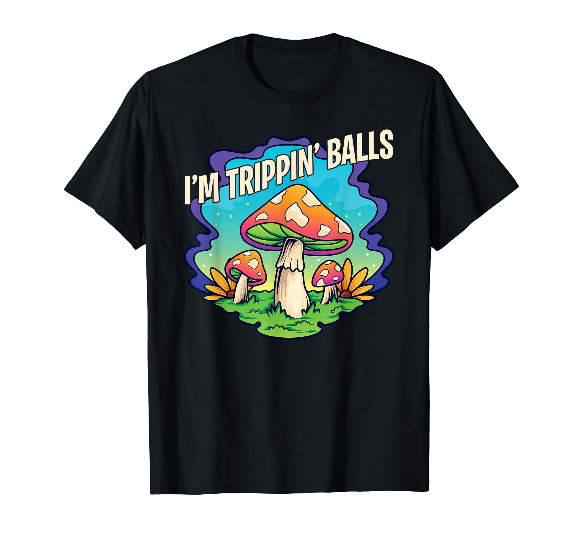 Magic Mushrooms Psychedelic Trip T-Shirt - Minimalist Print Men Women - T-Shirt, Sweatshirt, Hoodie