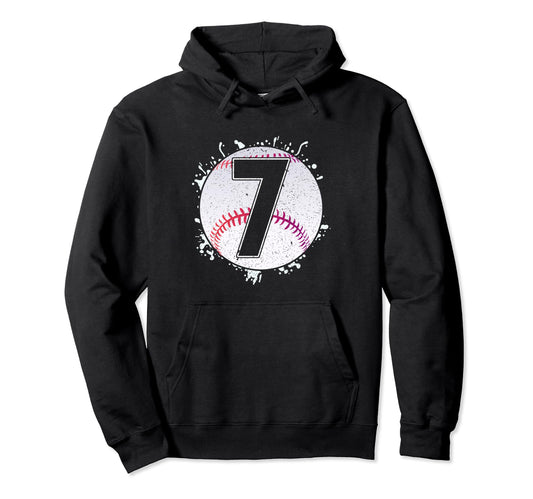 Baseball Birthday 7Th Birthday Hoodie - Fun Novelty Design for Adults - T-Shirt, Sweatshirt, Hoodie
