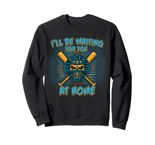Baseball Catcher Skull Mask Sweatshirt - Aesthetic Graphic Men Women - T-Shirt, Sweatshirt, Hoodie