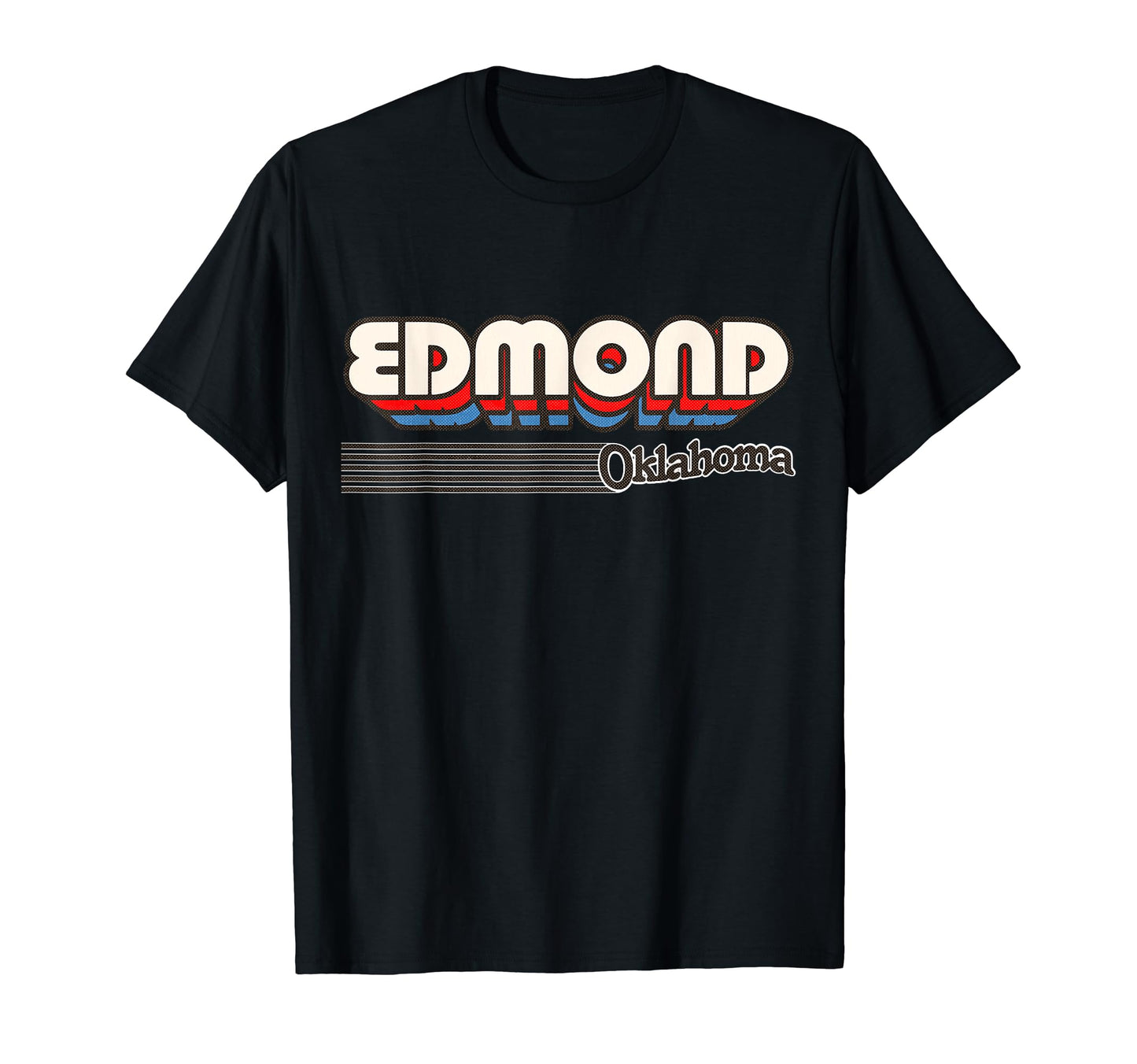 Edmond Oklahoma Stripes T-Shirt - Graphic Print for Adults - T-Shirt, Sweatshirt, Hoodie