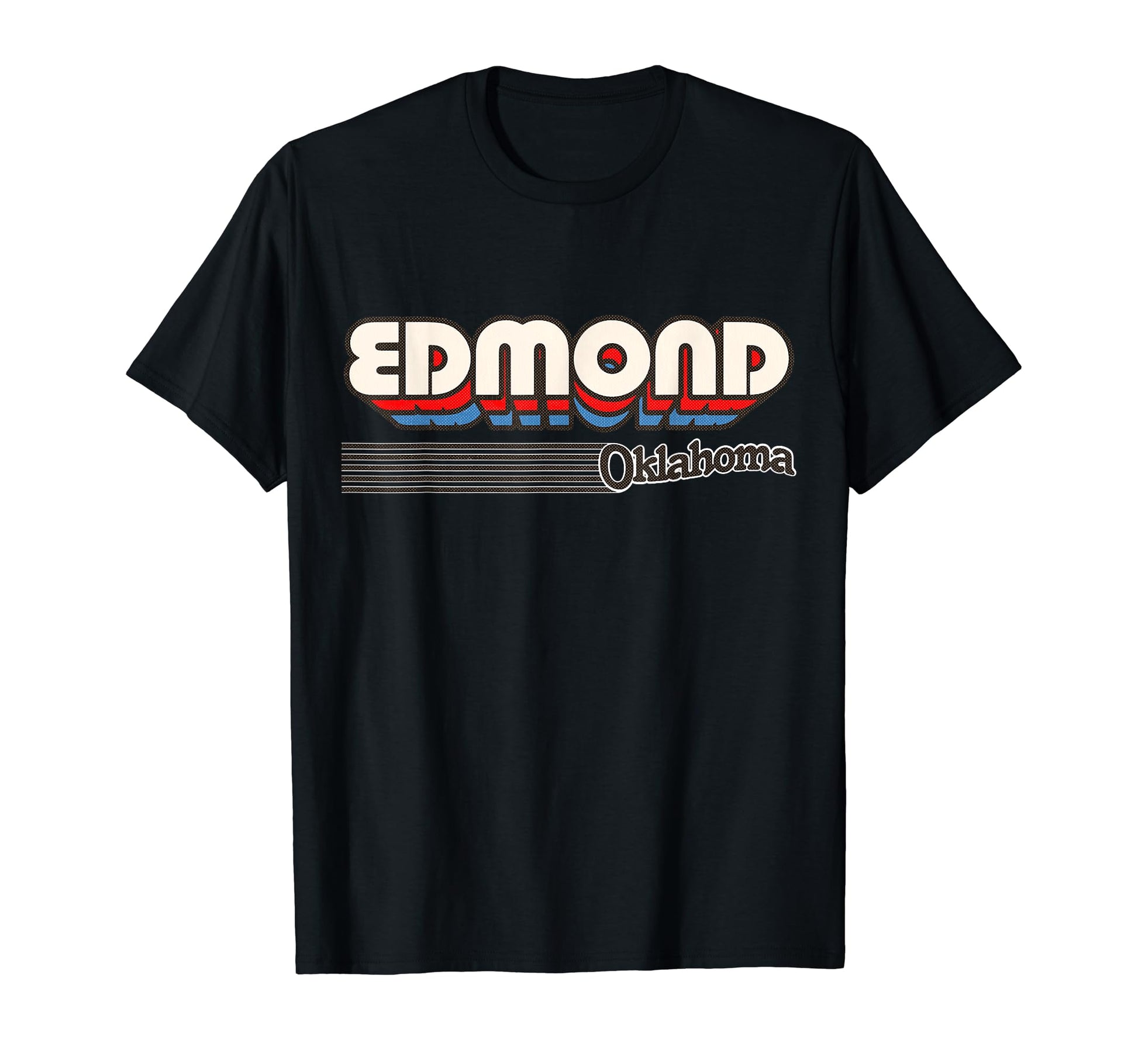 Edmond Oklahoma Stripes T-Shirt - Graphic Print for Adults - T-Shirt, Sweatshirt, Hoodie