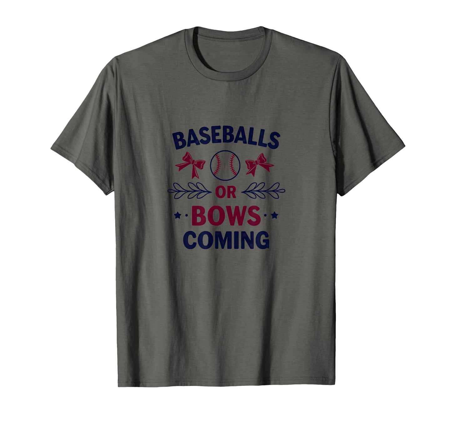Baseballs Or Bows Gender Reveal T-Shirt - Unique Graphic for Adults - T-Shirt, Sweatshirt, Hoodie