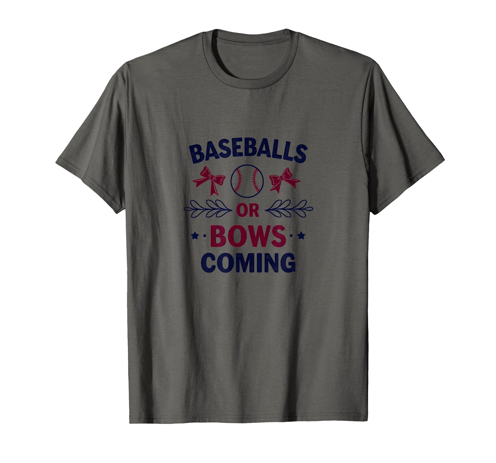 Baseballs Or Bows Gender Reveal T-Shirt - Unique Graphic for Adults - T-Shirt, Sweatshirt, Hoodie