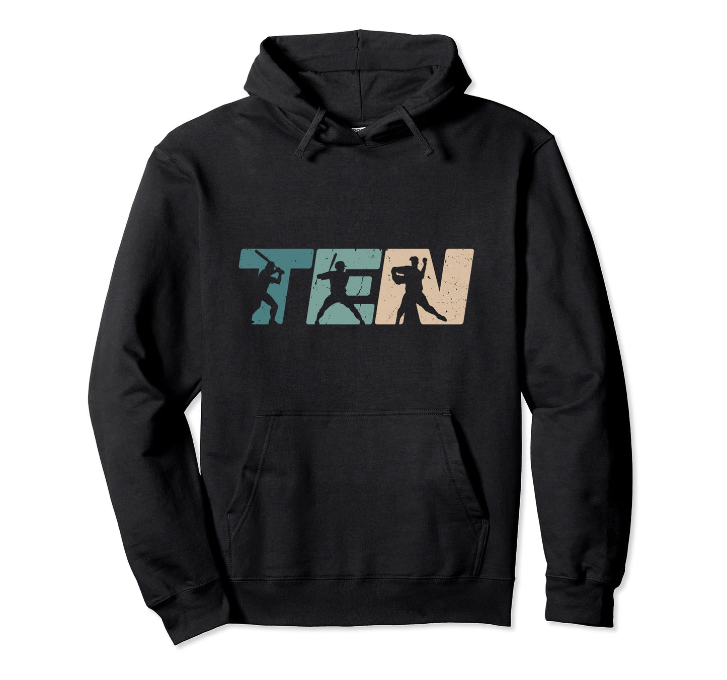 10Th Birthday Baseball 10 Years Old Hoodie - Unique Graphic for Adults - T-Shirt, Sweatshirt, Hoodie