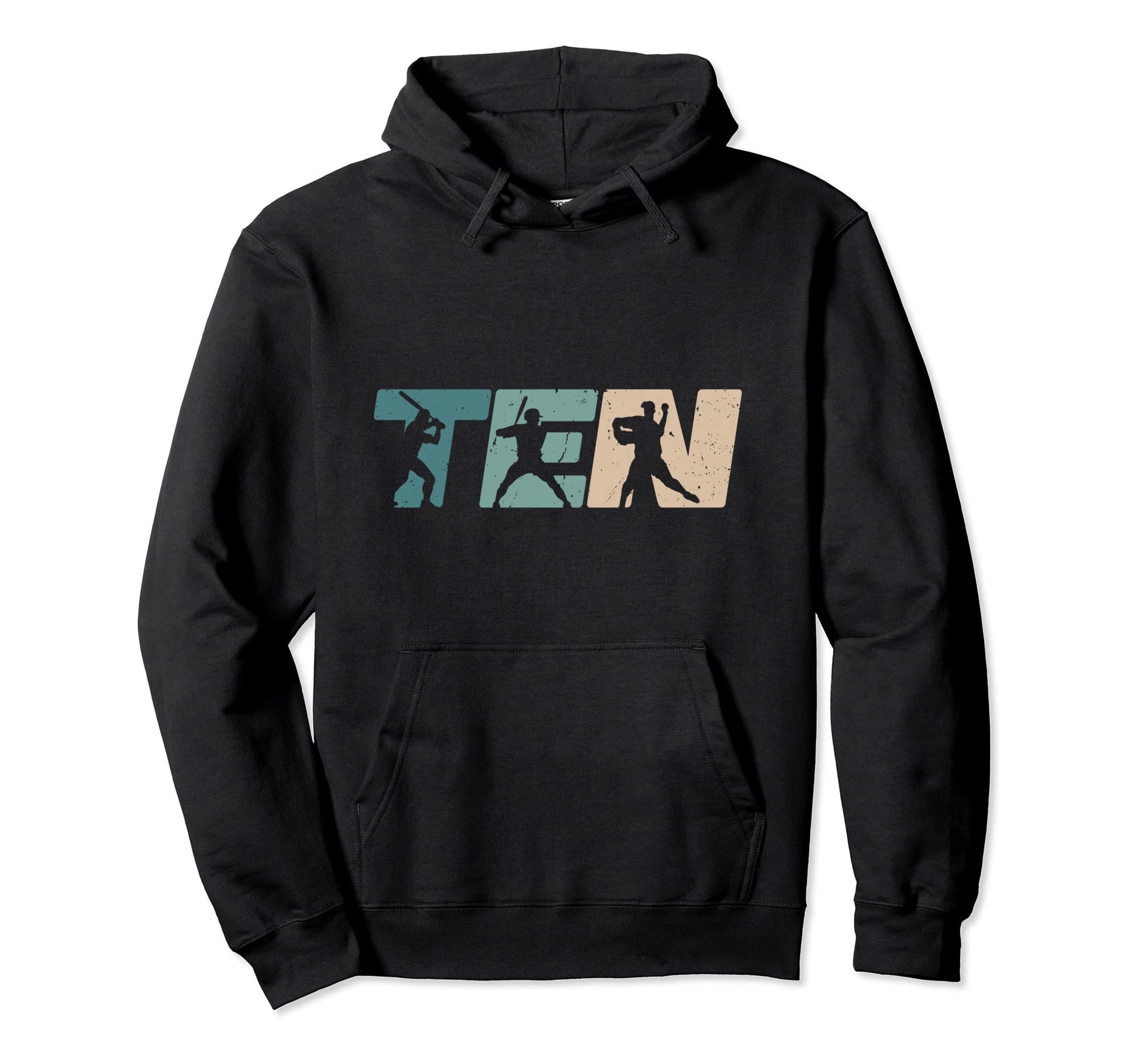 10Th Birthday Baseball 10 Years Old Hoodie - Unique Graphic for Adults - T-Shirt, Sweatshirt, Hoodie