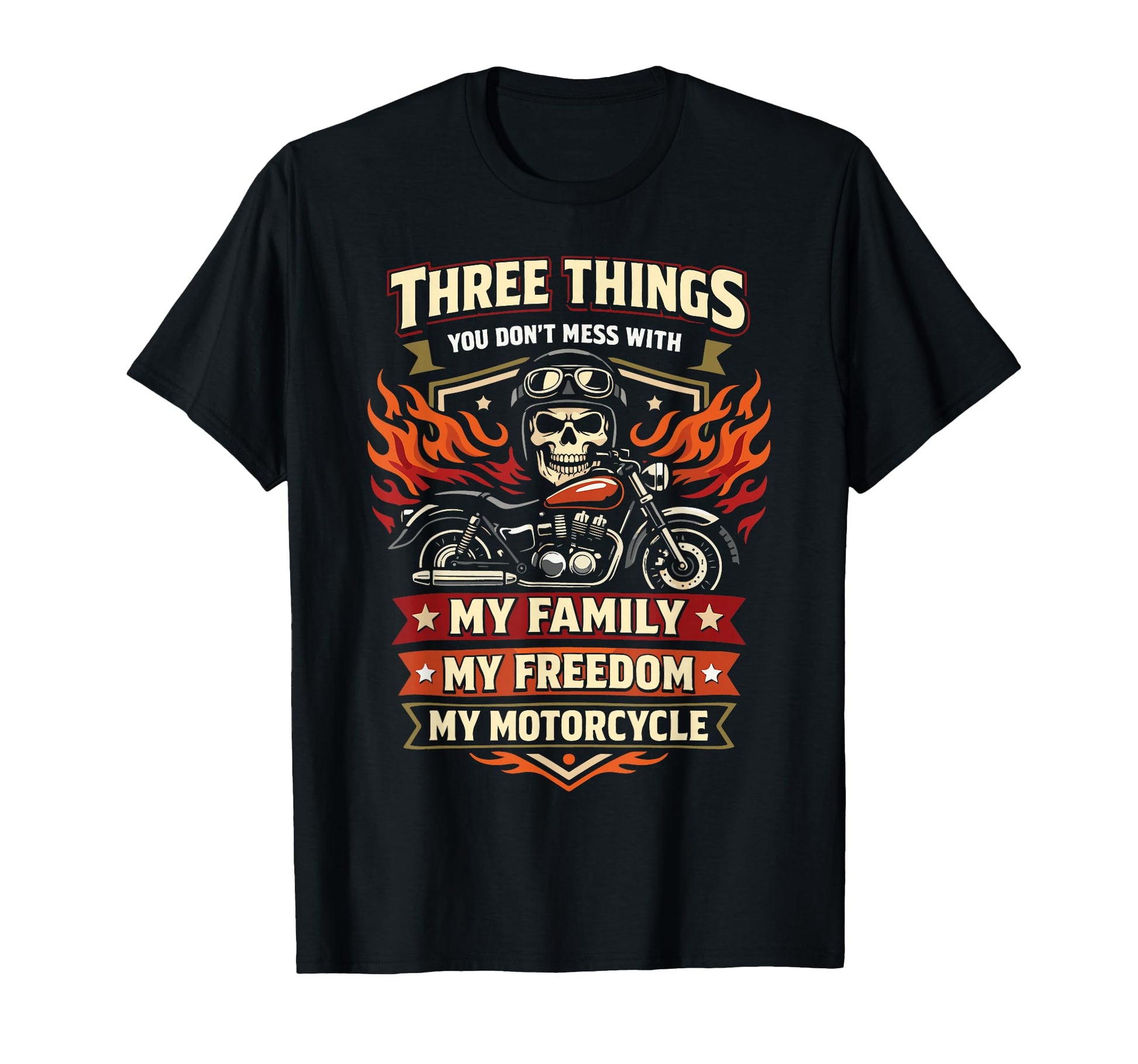 Motorcycle Biker Three Things You T-Shirt - Graphic Print Men Women - T-Shirt, Sweatshirt, Hoodie