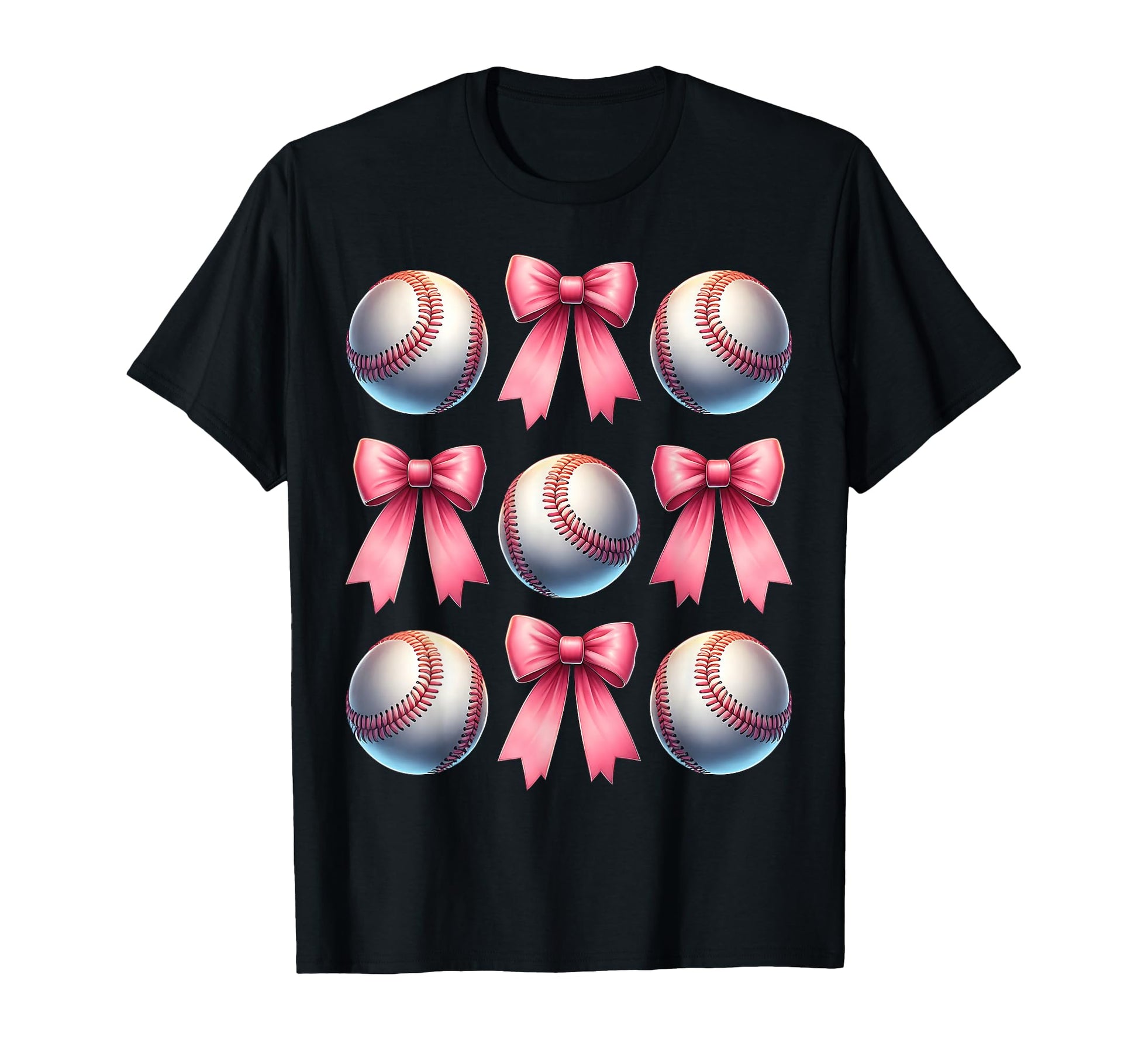 Coquette Bow Baseball Player Team Coach T-Shirt - Unique Graphic Men Women - T-Shirt, Sweatshirt, Hoodie