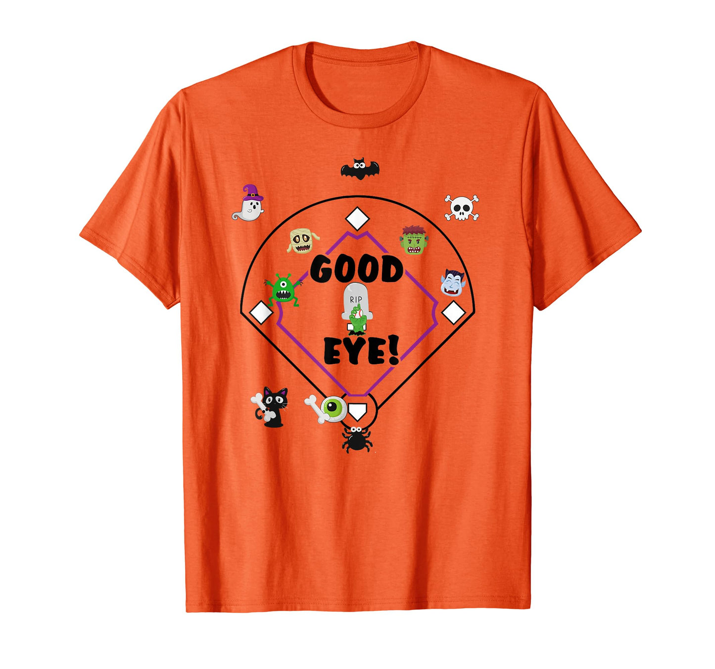 Funny Baseball Softball Halloween T-Shirt - Fun Novelty Design Unisex - T-Shirt, Sweatshirt, Hoodie